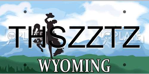 THSZZTZ Wyoming License Plate