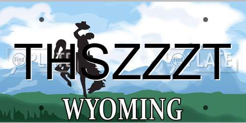 THSZZZT Wyoming License Plate