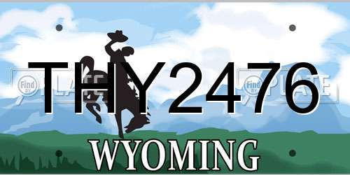 THY2476 Wyoming License Plate