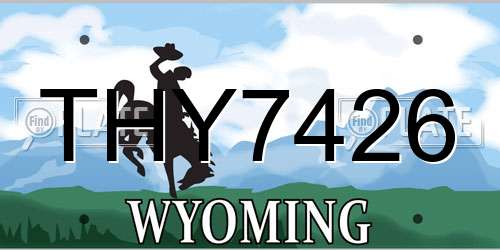 THY7426 Wyoming License Plate