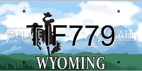 TIF779 Wyoming License Plate