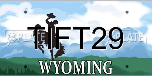 TIFT29 Wyoming License Plate