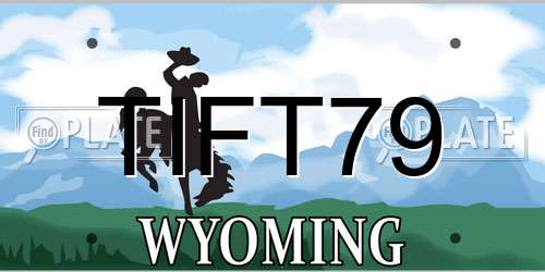 TIFT79 Wyoming License Plate