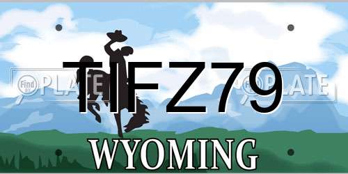 TIFZ79 Wyoming License Plate