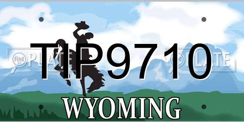 TIP9710 Wyoming License Plate