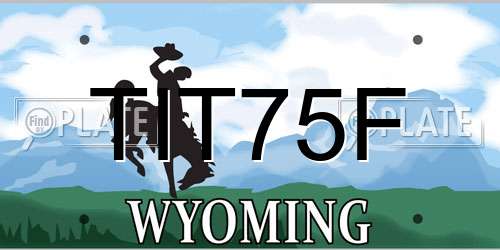 TIT75F Wyoming License Plate