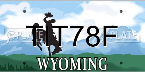 TIT78F Wyoming License Plate