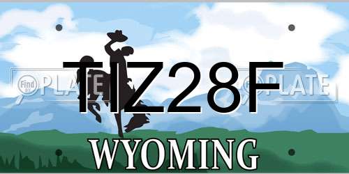 TIZ28F Wyoming License Plate