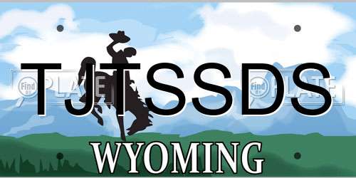 TJTSSDS Wyoming License Plate