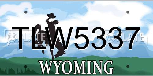 TLW5337 Wyoming License Plate