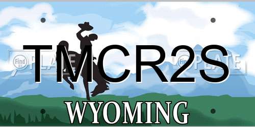 TMCR2S Wyoming License Plate