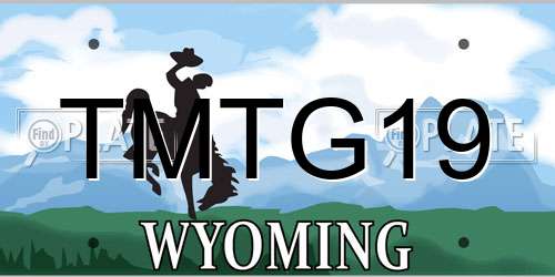 TMTG19 Wyoming License Plate