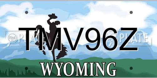 TMV96Z Wyoming License Plate
