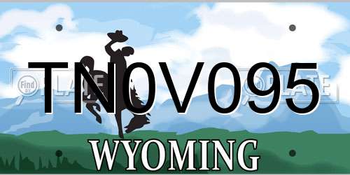 TN0V095 Wyoming License Plate