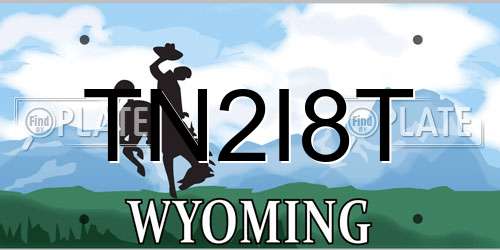 TN2I8T Wyoming License Plate
