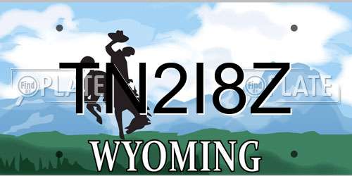 TN2I8Z Wyoming License Plate