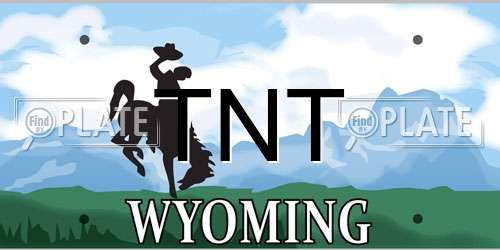 TNT Wyoming License Plate