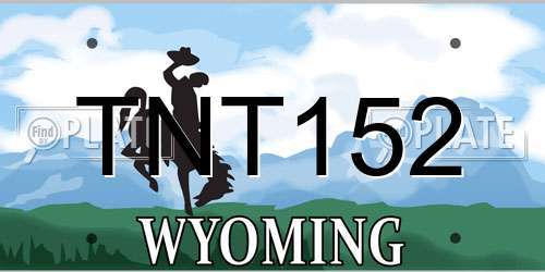 TNT152 Wyoming License Plate