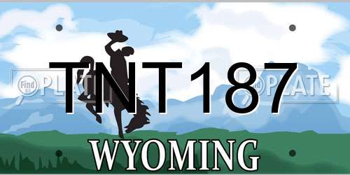 TNT187 Wyoming License Plate