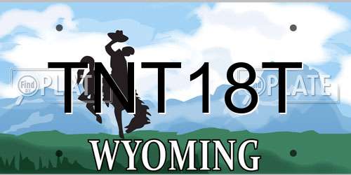 TNT18T Wyoming License Plate