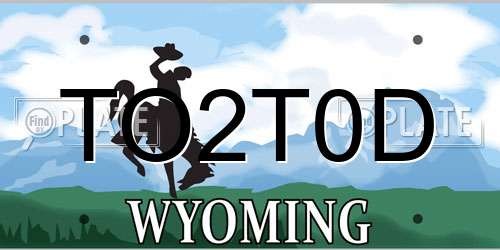 TO2T0D Wyoming License Plate
