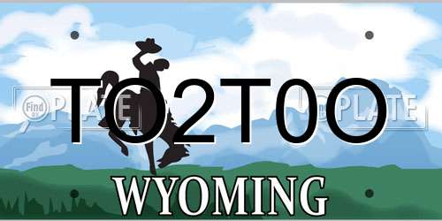 TO2T0O Wyoming License Plate