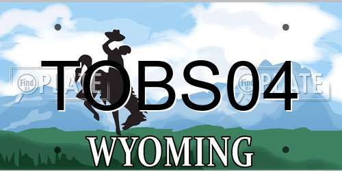 TOBS04 Wyoming License Plate