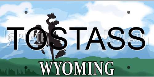 TOSTASS Wyoming License Plate