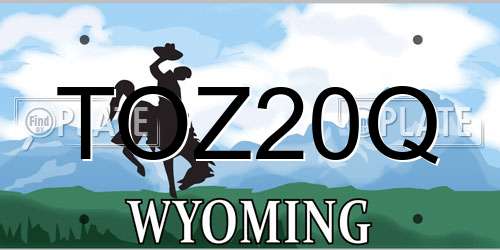 TOZ20Q Wyoming License Plate