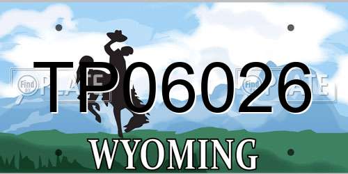 TP06026 Wyoming License Plate