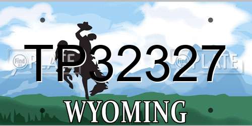 TP32327 Wyoming License Plate
