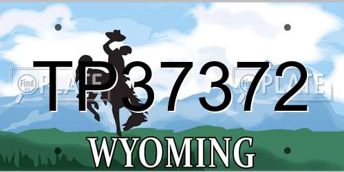 TP37372 Wyoming License Plate