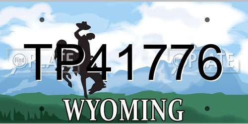 TP41776 Wyoming License Plate
