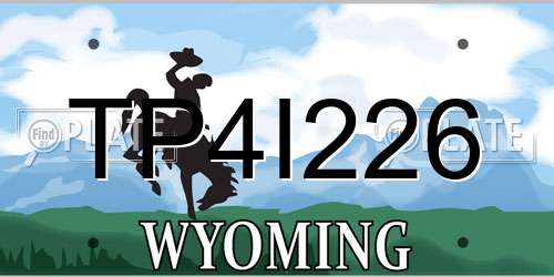 TP4I226 Wyoming License Plate