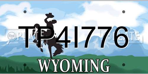 TP4I776 Wyoming License Plate