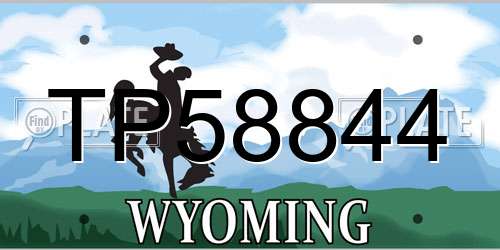 TP58844 Wyoming License Plate