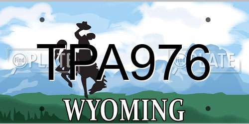 TPA976 Wyoming License Plate