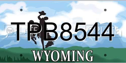 TPB8544 Wyoming License Plate