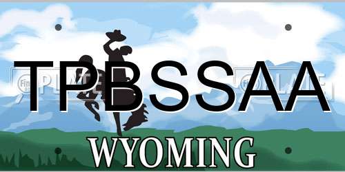 TPBSSAA Wyoming License Plate