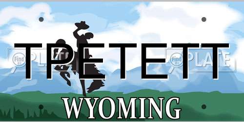 TPETETT Wyoming License Plate