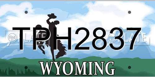 TPH2837 Wyoming License Plate