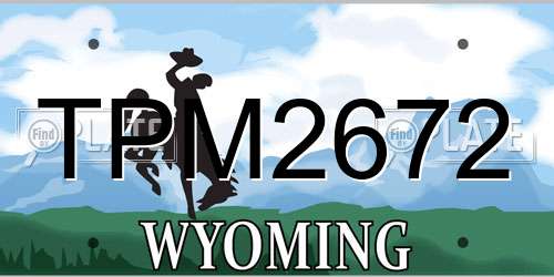 TPM2672 Wyoming License Plate