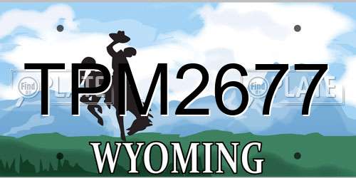 TPM2677 Wyoming License Plate