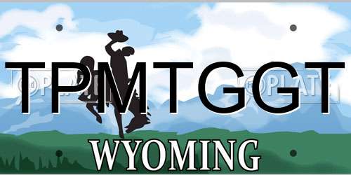 TPMTGGT Wyoming License Plate