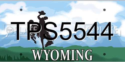 TPS5544 Wyoming License Plate