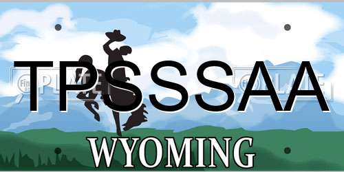 TPSSSAA Wyoming License Plate