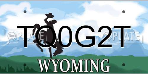 TQ0G2T Wyoming License Plate