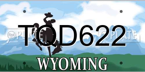 TQD622 Wyoming License Plate