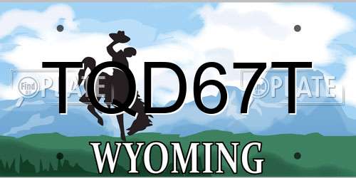 TQD67T Wyoming License Plate
