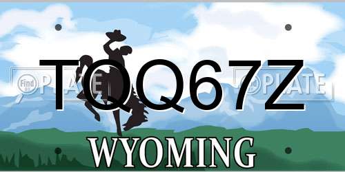 TQQ67Z Wyoming License Plate